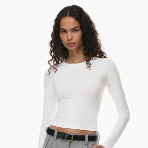 ARITZIA Sinch Smooth Willow Longsleeve IN WHITE SIZE XS